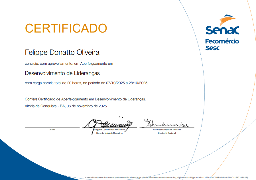Desenvolvimento de Liderança - Felippe Donatto